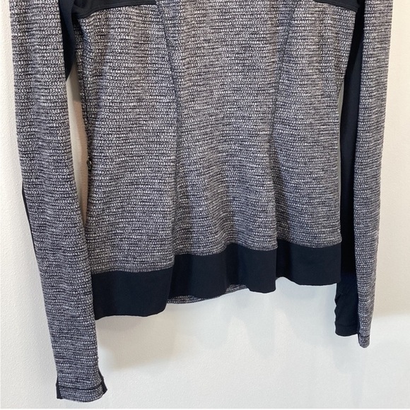 Lululemon Bhakti Yoga Jacket in Gray/Coco Pique Black / Black Size 10 MSRP $128 - Picture 7 of 14